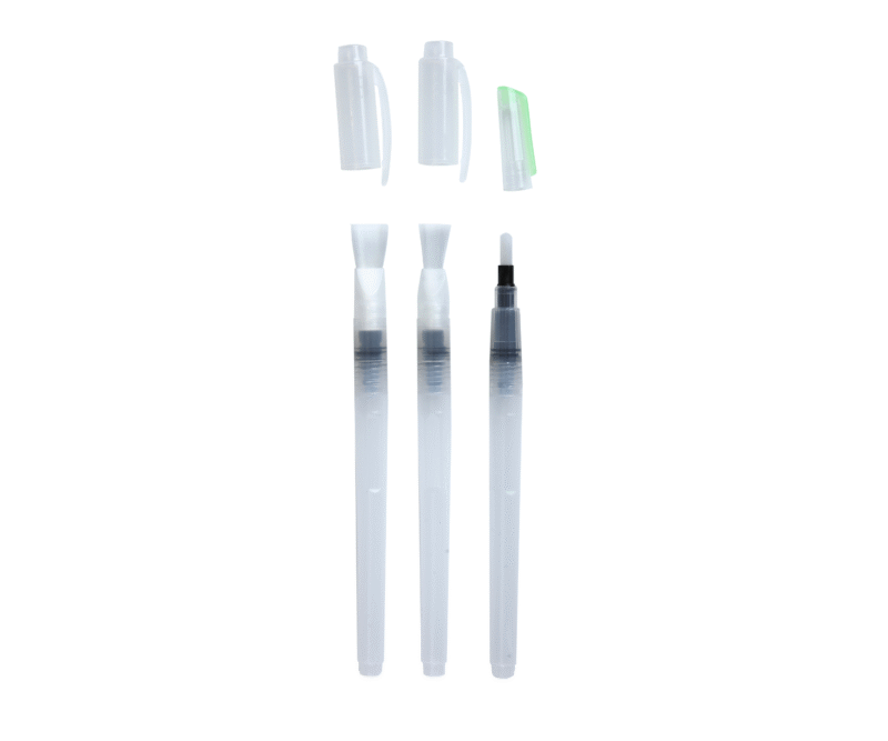 Brustro Aqua Squeeze Leak Proof Watercolour Brush Pen Flat, Small,Medium,Large (Assorted) - Pack of 3 - Image 8