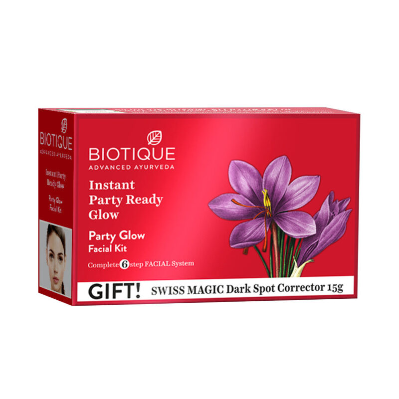 Biotique Party Ready Instant Glow Facial Kit - 65 gms - Image 5
