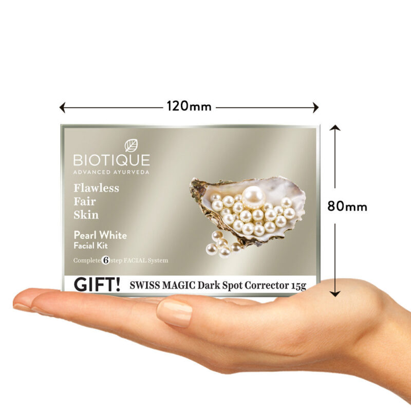 Biotique Pearl White Flawless Glowing Skin Facial Kit - 65 gms - Image 3