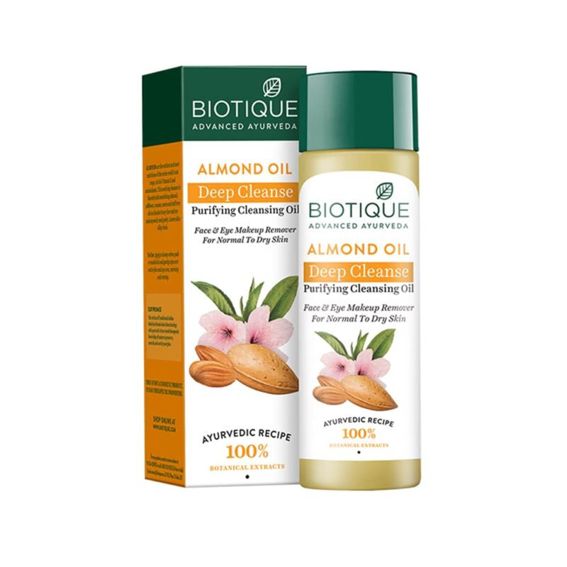 Biotique Bio Almond Oil Deep Cleanse Purifying Cleansing Oil Face & Eye Makeup Remover - 120 ml - Image 7