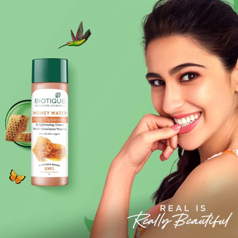 Biotique Honey Water Pore Tightening Toner With Himalayan Waters (120 ml) - Image 2