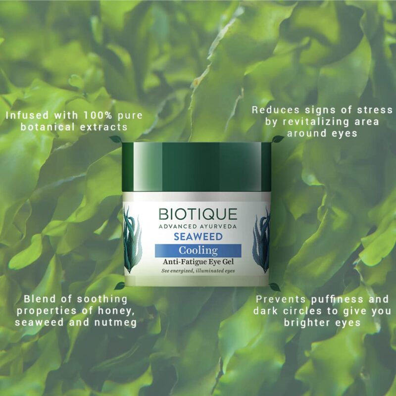 Biotique Bio Seaweed Revitalizing Anti Fatigue Eye Gel (15 gm) - Image 3