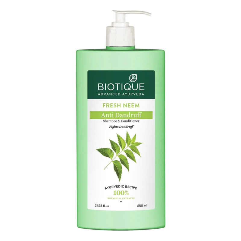 Biotique Fresh Neem Anti-Dandruff Shampoo With Conditioner