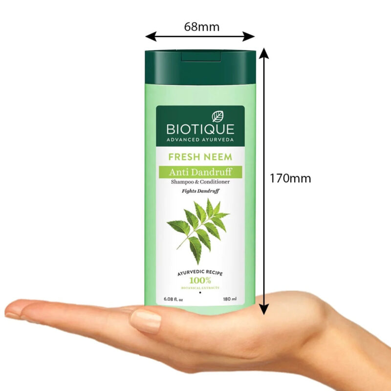 Biotique Fresh Neem Anti-Dandruff Shampoo With Conditioner - Image 5