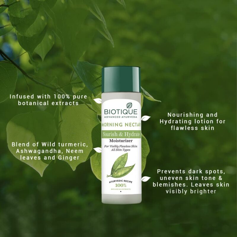 Biotique Morning Nectar Nourish & Hydrate Skin Moisturizer for All Skin Types - Image 4