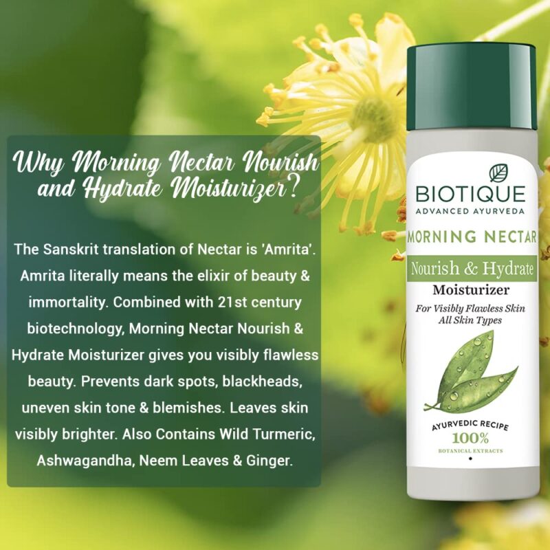 Biotique Morning Nectar Nourish & Hydrate Skin Moisturizer for All Skin Types - Image 6