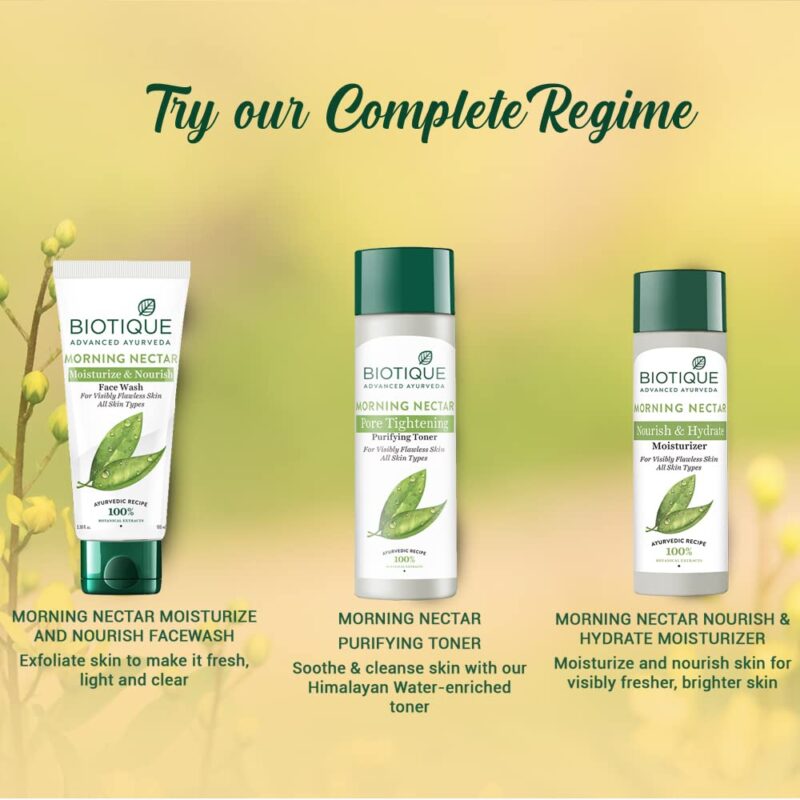 Biotique Morning Nectar Nourish & Hydrate Skin Moisturizer for All Skin Types - Image 9