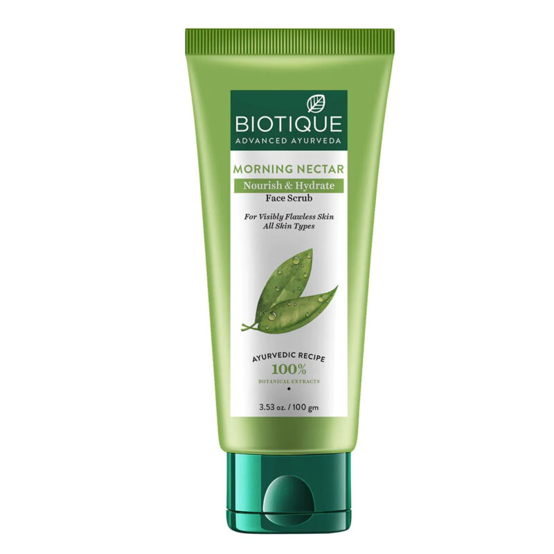 Biotique Morning Nectar Nourish & Hydrate Face Scrub, Prevents Dark Spots