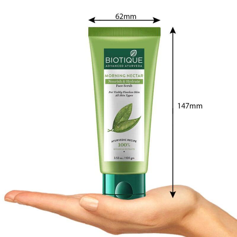 Biotique Morning Nectar Nourish & Hydrate Face Scrub, Prevents Dark Spots - Image 4
