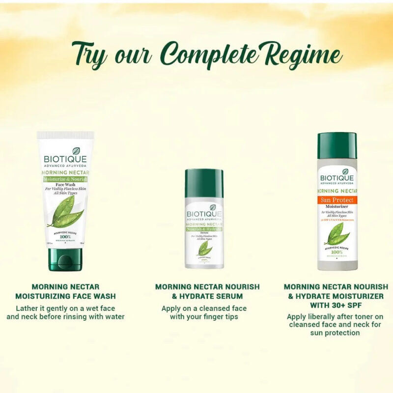Biotique Morning Nectar Sun Protect Moisturizer, SPF - 30+ - 120 ml - Image 8