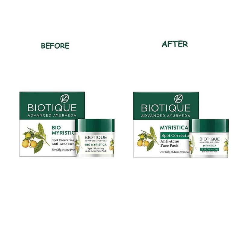 Biotique Myristica Acne Control Spot Correction Face Pack - 20 gms