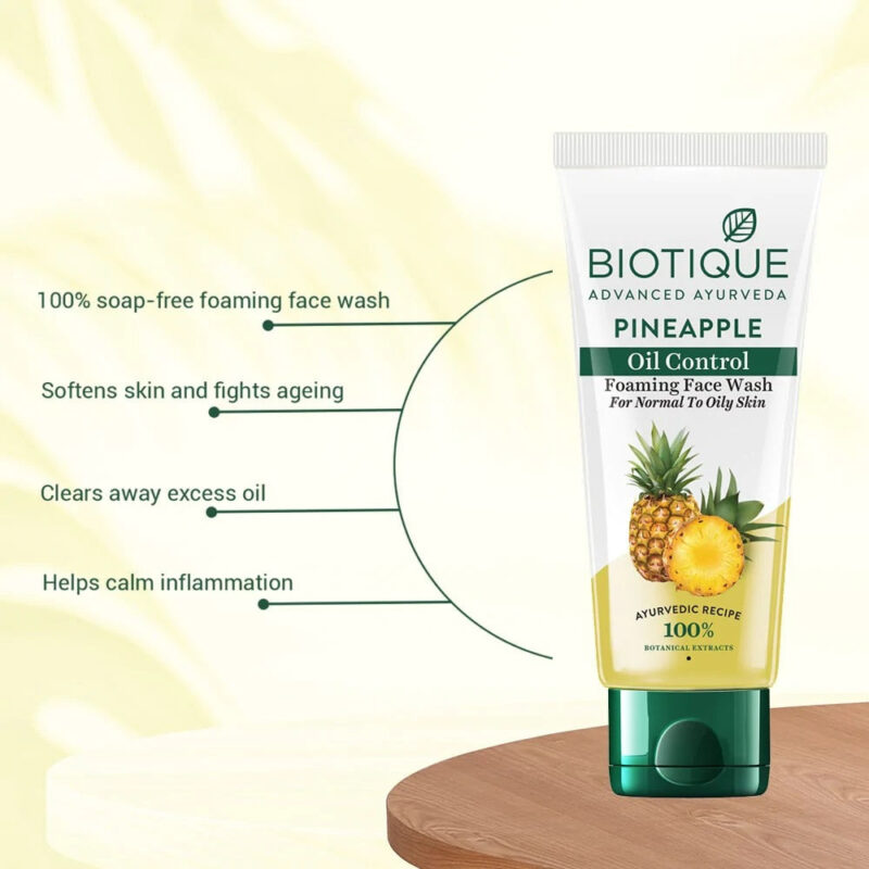 Biotique Pineapple Oil Control Foaming Face Wash - Image 5