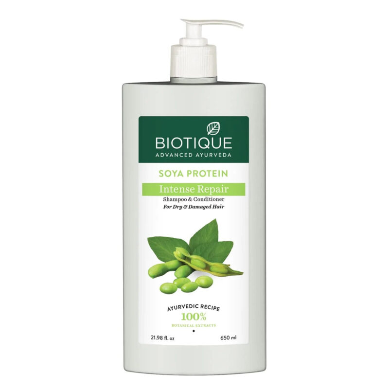 Biotique Soya Protein Intense Repair Shampoo for Dry, Damaged & Color Treated Hair - Image 23