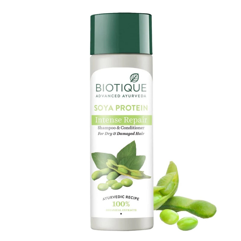 Biotique Soya Protein Intense Repair Shampoo for Dry, Damaged & Color Treated Hair - Image 13