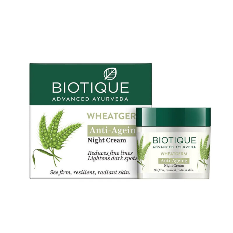 Biotique Wheatgerm Anti-Ageing Night Cream for Normal to Dry Skin - 50 gms - Image 7