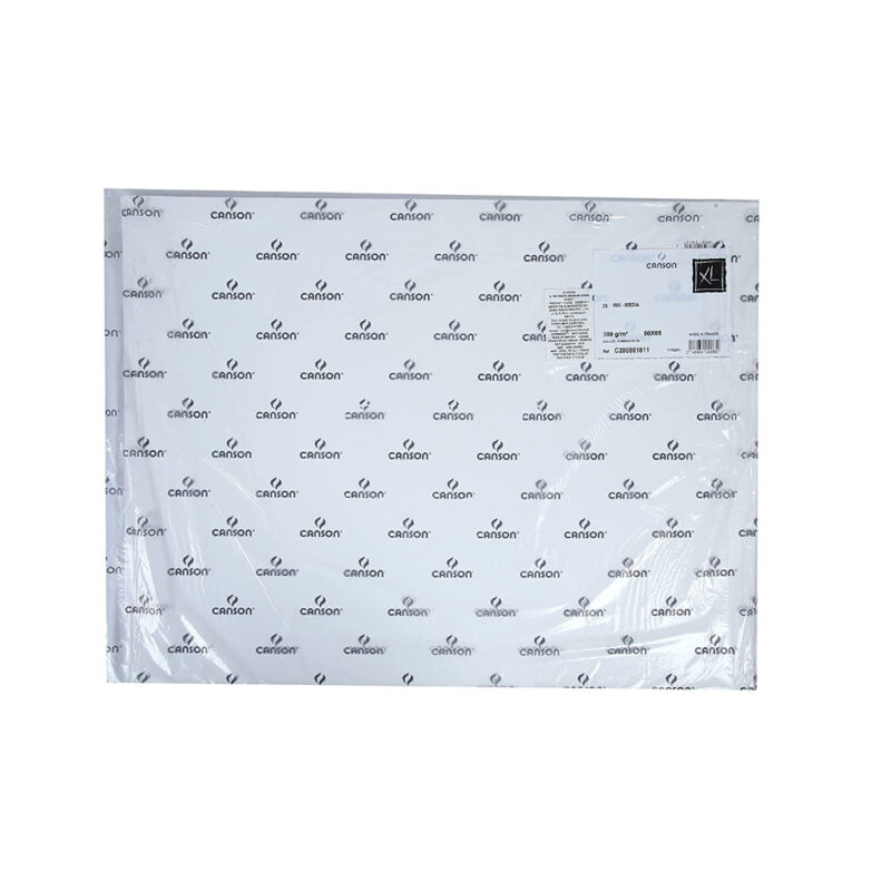 Canson Xl Mix-Media 300 Gsm Medium Grain 50 X 65 Cm Paper Sheets(White- 25 Sheets)