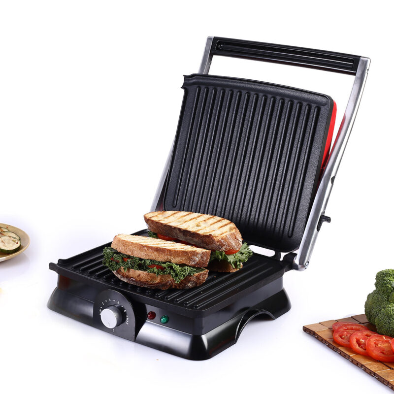 Wonderchef Renewed Sanjeev Kapoor Tandoor Family Size| Crimson Edge Electric Contact Grill & Sandwich Maker| Healthy Non-Stick Coating | LED Indicator| 1 Year Warranty| Red - Image 2