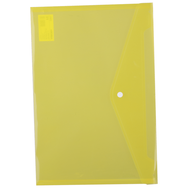 DELI W38165 FILE BAG SNAP FC 2C TPT 10 T - Color May Vary