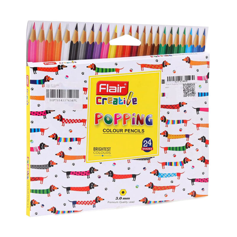 Flair Creative None Hexagonal Shaped Color Pencils(Set Of 24, Multicolor