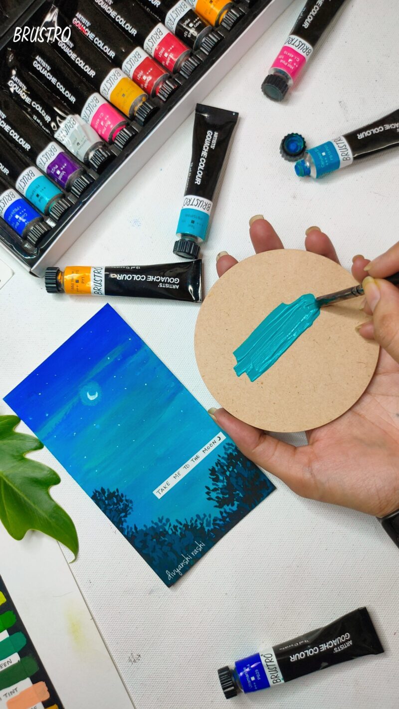 BRUSTRO Artist Gouache Colour Set of 24 Colours X 12ML Tubes with Watercolour Journal - Image 7