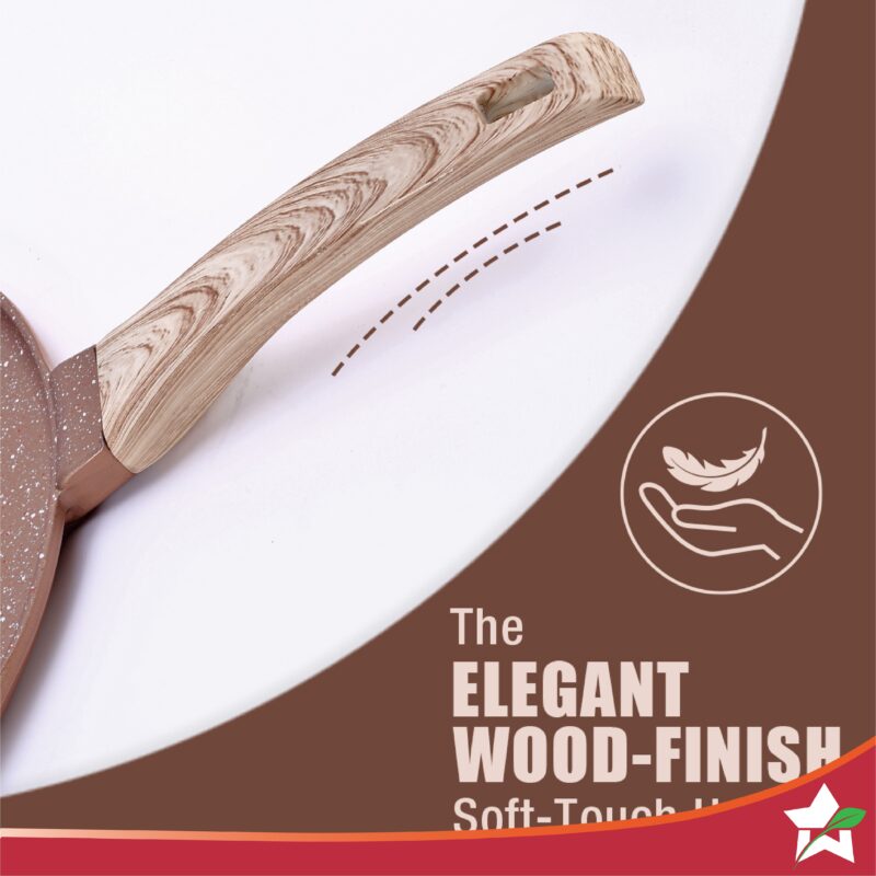 Duralife Die-cast 28 cm Dosa Tawa | 5 Layer Healthy Duramax Non-Stick Coating | Soft Touch Handle | Pure Grade Aluminium | PFOA Free | 2 Year Warranty | Copper - Image 4