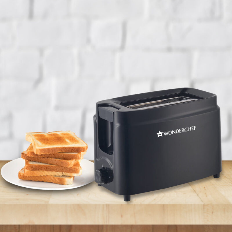 Acura Plus Pop-up Toaster for Kitchen|750 Watt| 2 Bread Slice Automatic Pop-up Electric Toaster| 7- Level Browning Controls|Wide Bread Slots| Auto Shut Off|Mid Cycle Cancel Feature| Removable Crumb Tray| Easy to Clean| Black| 2 Year Warranty - Image 4