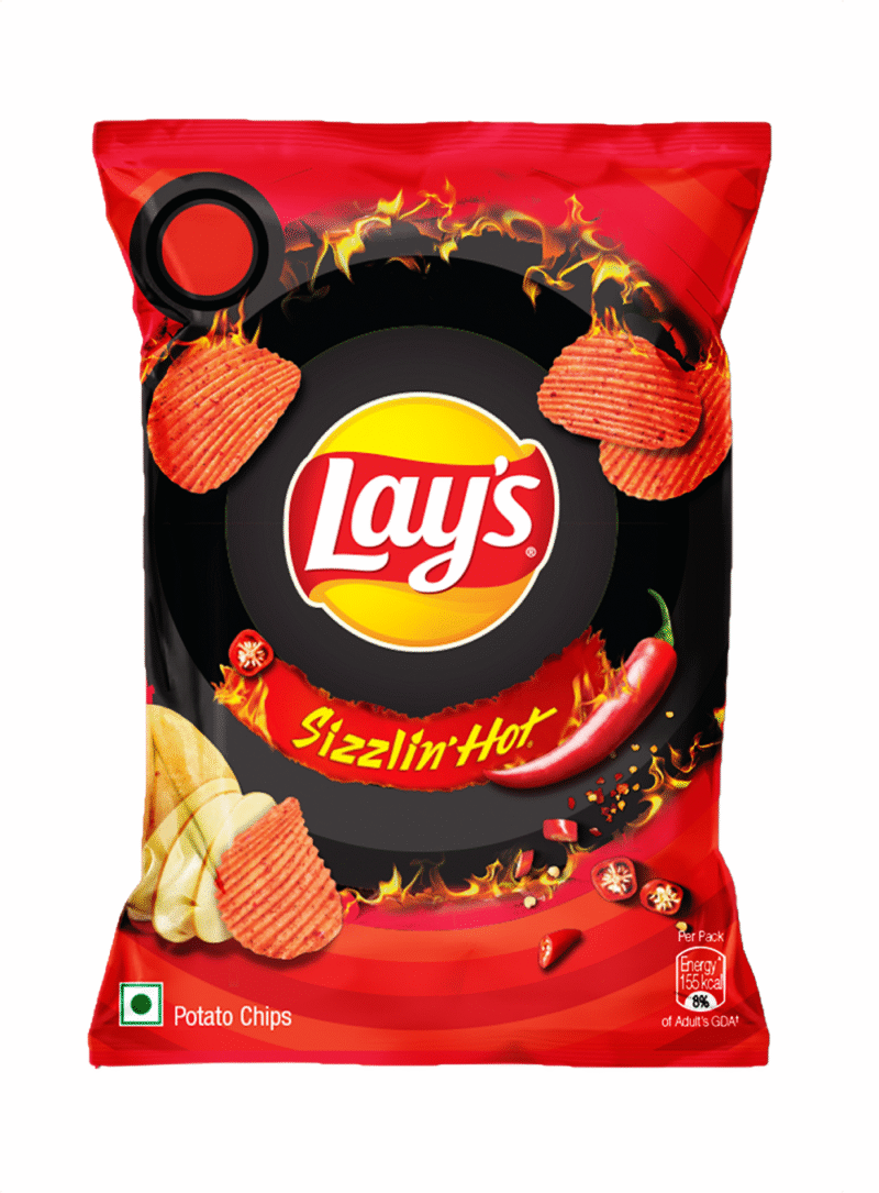 50x Lays Potato Chips - Sizzlin Hot - 26g each (Pack of 50)