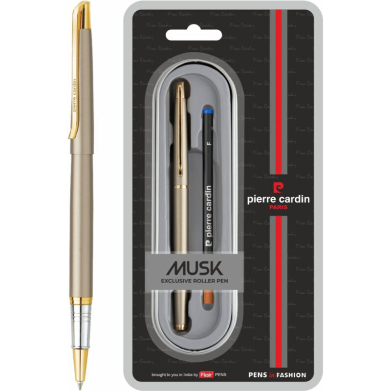 Pierre Cardin Musk Titanium Finish Exclusive Roller Pen - Blue, Pack Of 1