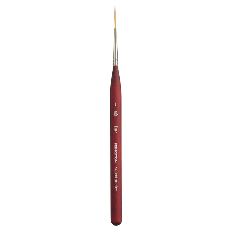 Princeton Velvetouch Short Handle Mini Liner Paintbrush (No 1)