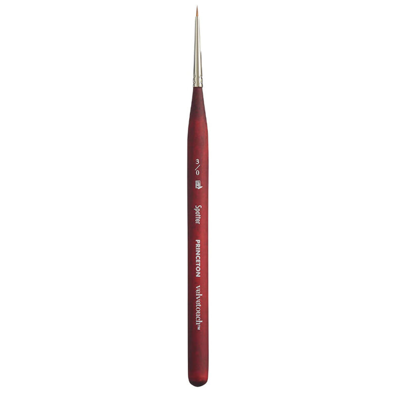 Princeton Velvetouch Short Handle Mini Spotter Paintbrush (No 3/0)