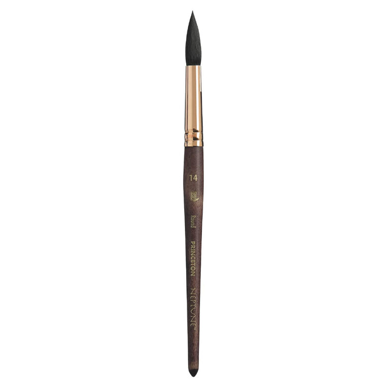 Princeton Neptune Short Handle Round Paint Brush (No 14)