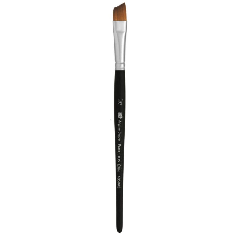 Princeton Series 4850 Elite Synthetic Kolinsky Sable Brush - Angle Shader - Short Handle - Size: 1/2"
