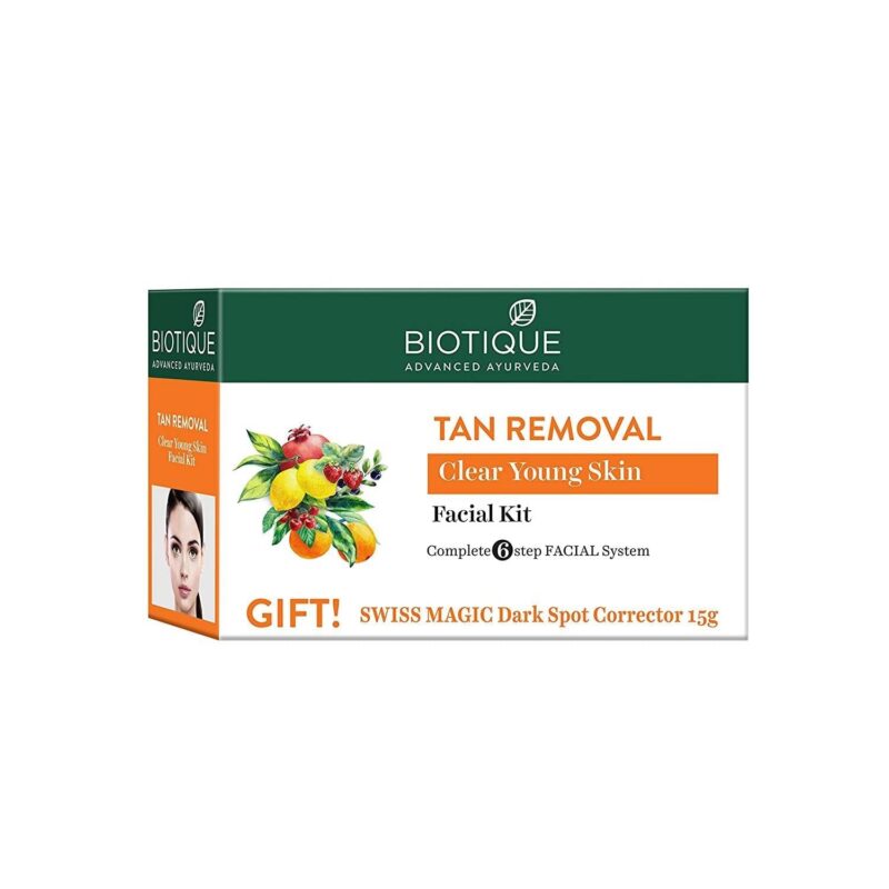 Biotique Anti Tan Facial Kit For Tan-Removal & Clear Young Skin - (5*10 gms + 15 gms) - Image 7