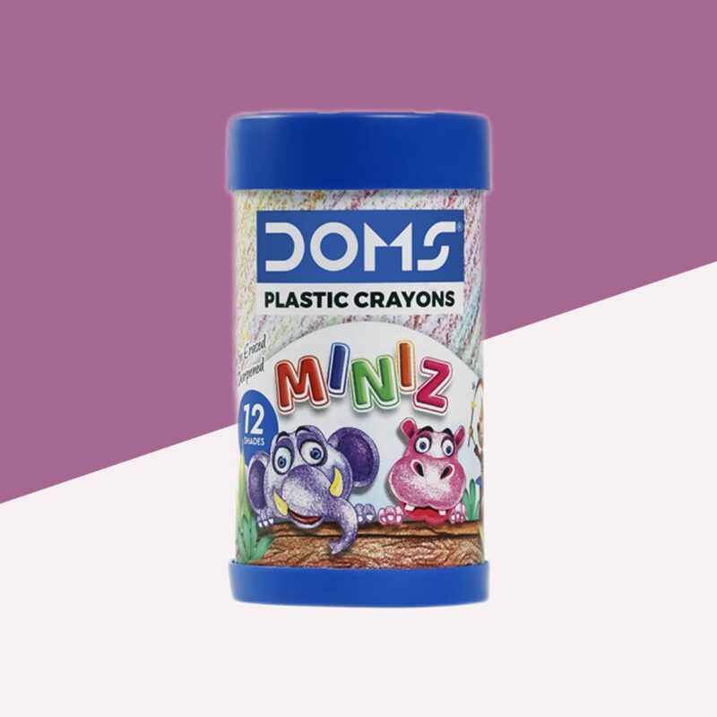 Doms Miniz Plastic Crayons for Creative Kids ( Pack Of 12 )