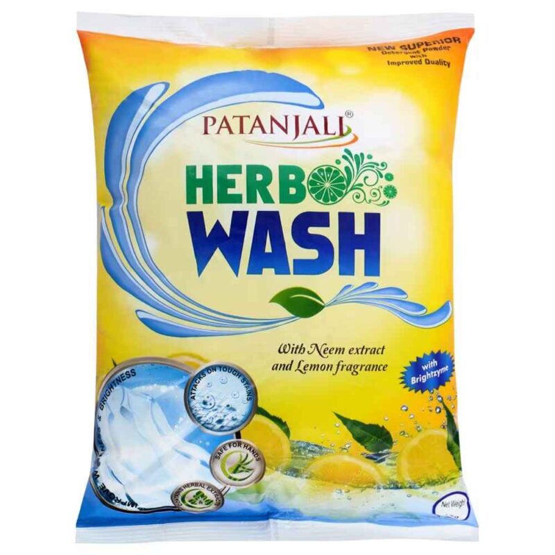 Patanjali Herbo Wash Neem & Lemon Detergent Powder 1 kg