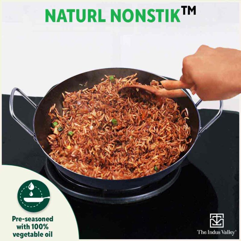 100% Pure Sheet Iron Kadai, Seasoned, Toxin-free, 1.4/2.7/4.4L, 0.6/0.9/1.4kg - Image 8