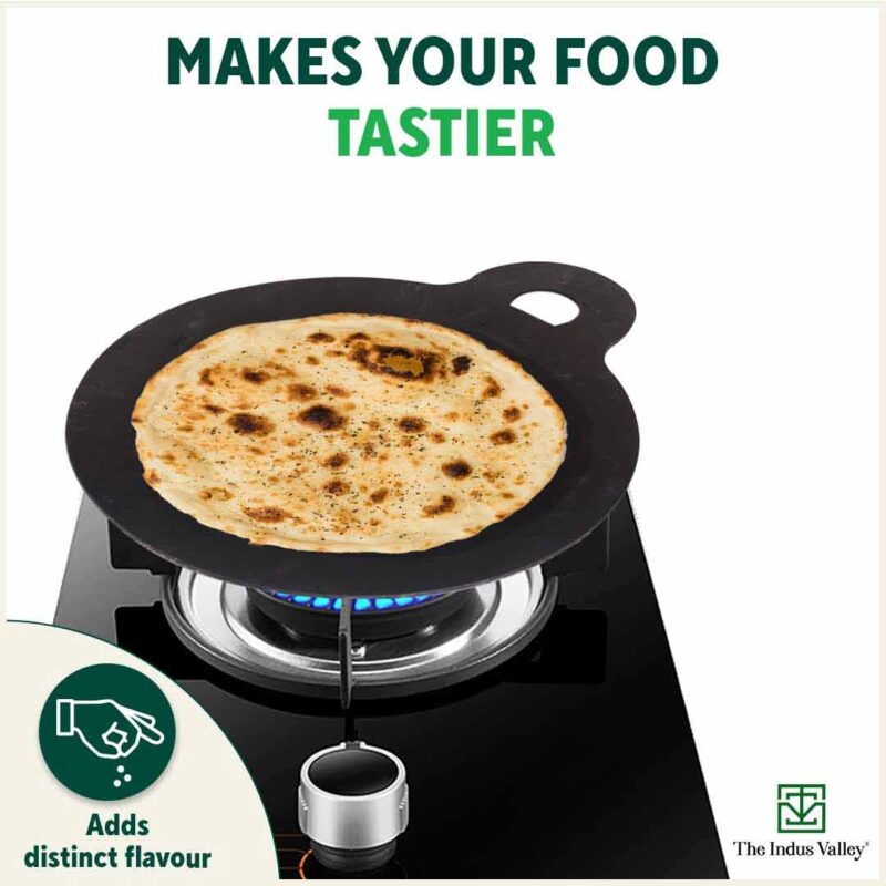 100% Pure Sheet Iron Tawa + Free ₹110 Spatula, Pre-seasoned, Toxin-free, 30.5cm, 1.8 / 1.4 kg - Image 9