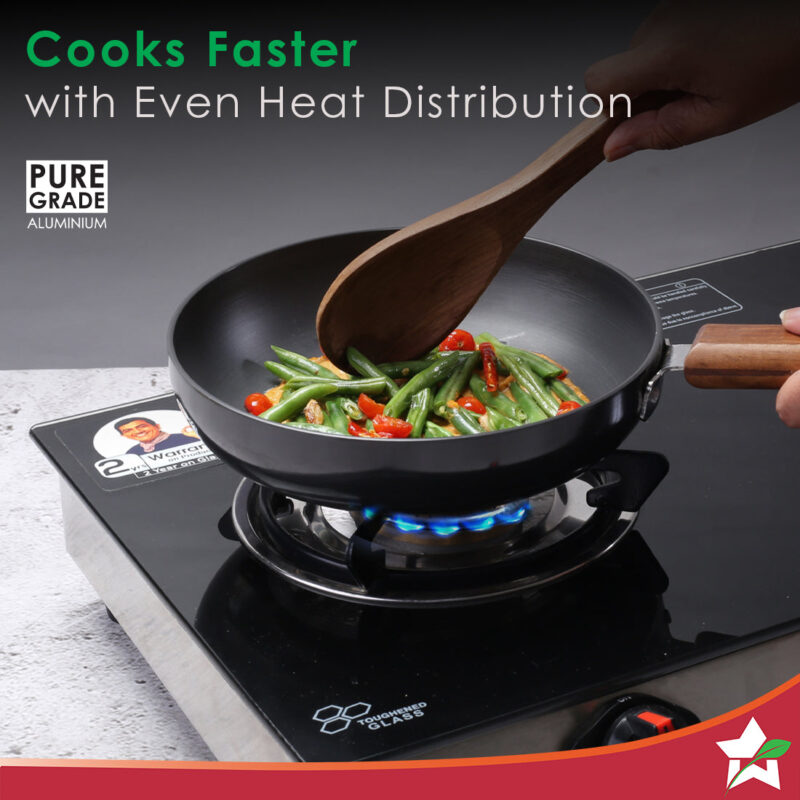 Ebony Hard-Anodised 24 cm Fry Pan | 1.75 L | 3.25mm thickness | Black - Image 4