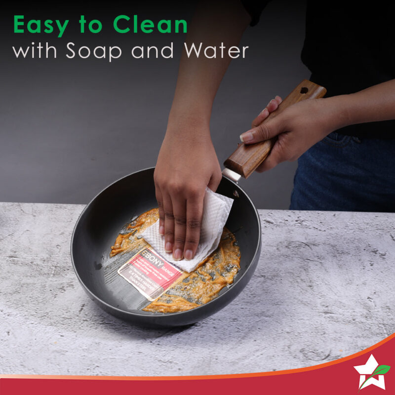 Ebony Hard-Anodised 24 cm Fry Pan | 1.75 L | 3.25mm thickness | Black - Image 5