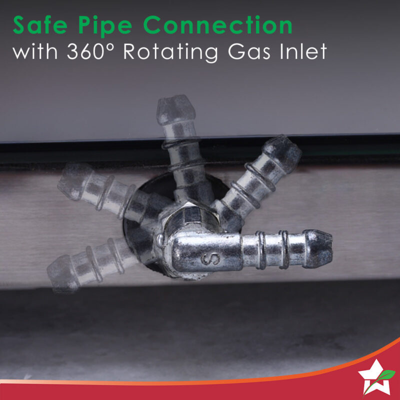 Duralife Slim Glass Cooktop 3 Burner | Heavy Duty Pan Support | Dual Locking System | Easy Grip Sleek Knobs | Brass Burner | Round Stainless Steel Drip Tray | 2 Years Warranty on Glass and Product - Image 6