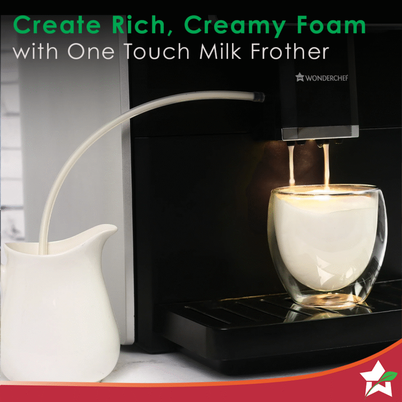 Wonderchef Renewed Regalia Fully Automatic Coffee Machine | Large 7 Inches Display for Brewing Americano, Cappuccino, Latte, Macchiato, Flat White, Espresso Coffee - Image 5