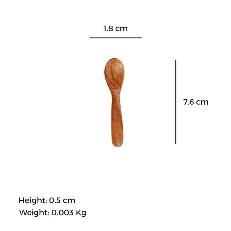Wooden Masala Spoon (Set of 6) Compact - Image 5