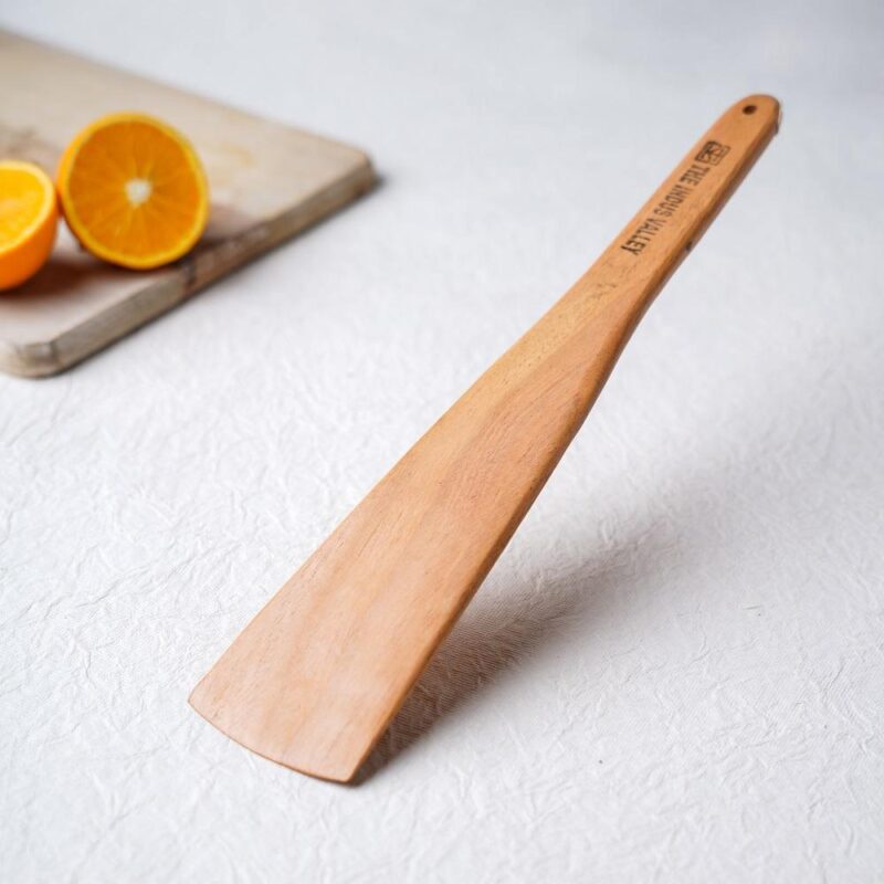 Wooden Spatula for Cooking [ Flip | 32cm | Neem Wood ] - Image 3