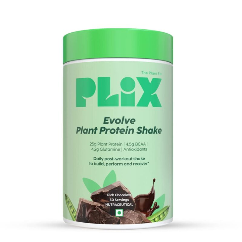 PLIX - THE PLANT FIX EVOLVE Performance Plant Protein Powder For Muscle Gain And Recovery (Chocolate Flavour) 1Kg