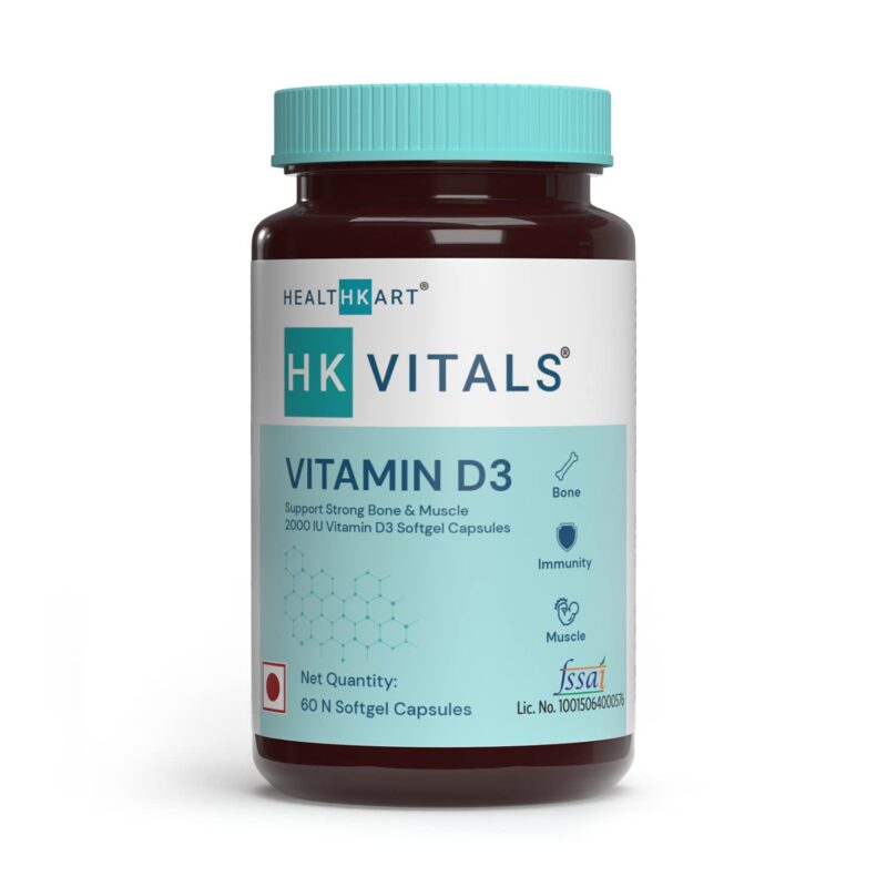 HealthKart HK Vitals Vitamin D3 (2000 IU) - 60 Capsules