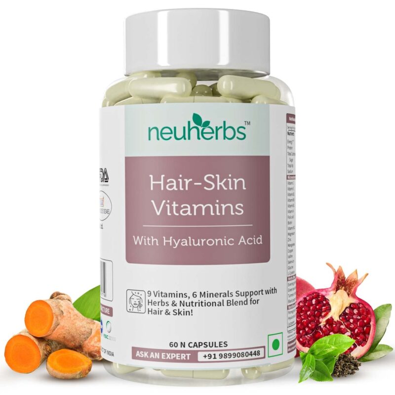 Neuherbs Hair Skin Vitamins Supplement - 60 Capsules for Men and Women
