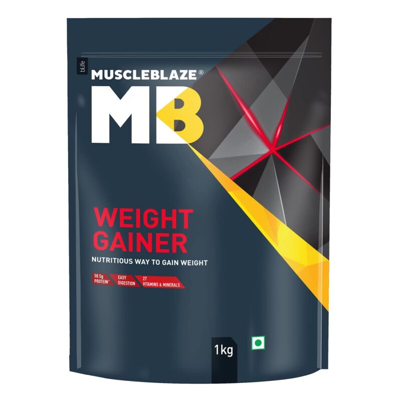 MuscleBlaze Weight Gainer Powder - Chocolate, Pack of 1 kg / 2.2 lb