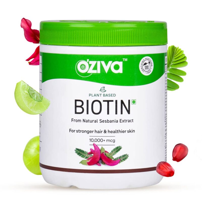 OZiva 10000mcg Biotin For Hair Growth, 125g