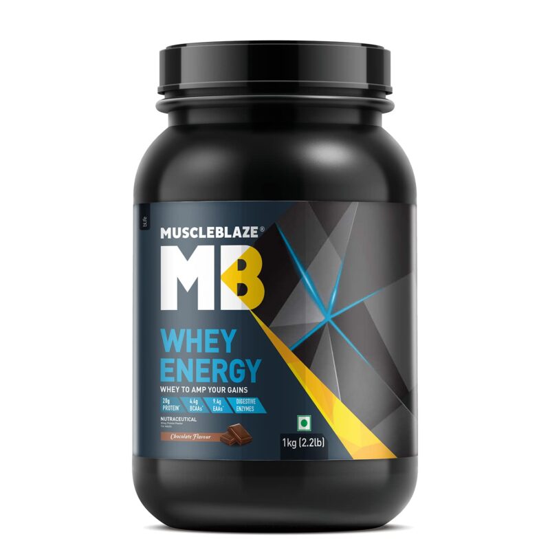 MuscleBlaze Whey Energy (Chocolate, 1 kg / 2.2 lb)