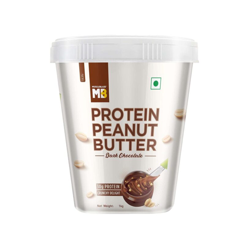 MuscleBlaze High Protein Peanut Butter - Dark Chocolate Spread, 750 g